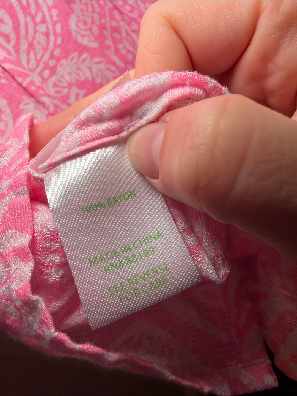 Lilly Pulitzer XS Pink Paisley Floral Summer Coastal Button-Front Blouse - Picture 6 of 6